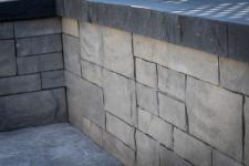 Inground Pools - Retaining Walls: Precast stone - Image: 281